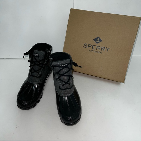 SPERRY TOP-SIDER Black Syren Gulf Cheetah Duck Boot - New In Box - Reemoly - Picture 7 of 16